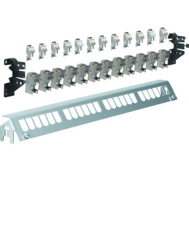 Patch-Panel 24M długi z 12xRJ45-kat 6A ekranowane FZ24MM Hager