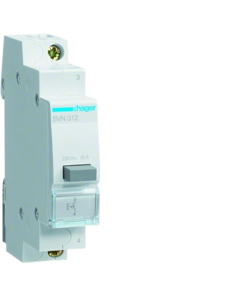 Przełącznik przyciskowy 1NO Ith16A 230VAC SVN312 Hager