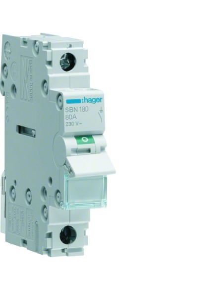 Modułowy rozłącznik izolacyjny 1P 80A 230VAC SBN180 Hager
