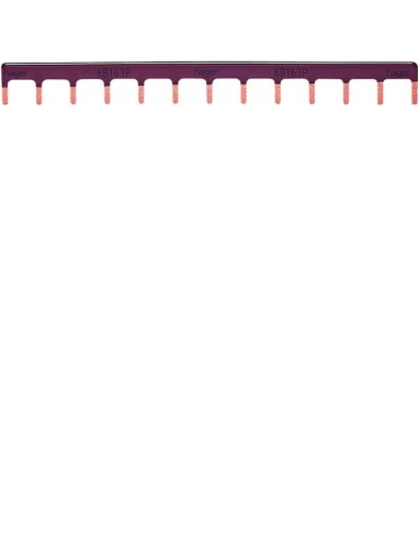 Szyna grzebieniowa kołkowa pozioma 1P 10mm2 13M powłoka brązowa KB163P Hager