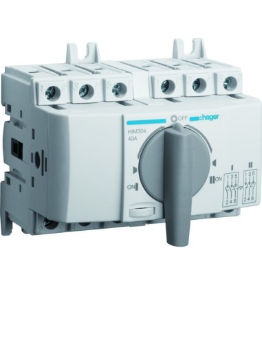 Modułowy przełącznik zasilania 3x40A HIM304 Hager