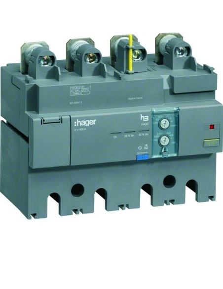 Blok różnicowo-prądowy 4P 630A, regulowany HBD631H Hager