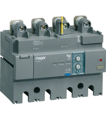 Blok różnicowo-prądowy 4P 400A, regulowany HBD401H Hager