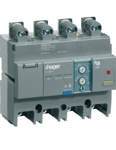 Blok różnicowo-prądowy 4P 250A, regulowany HBB251H Hager