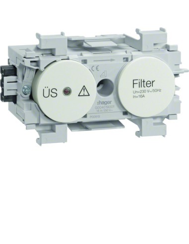 tehalit.WA Gniazdo z ogranicznikiem przeciwprzepięciowym z filtrem WAGO mont kraw krem G004019001 Hager