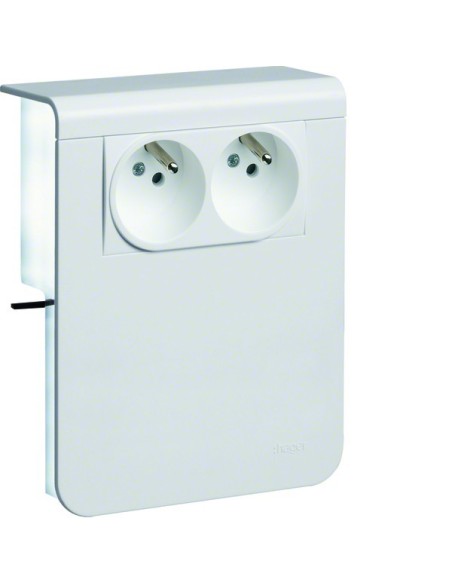 tehalit.SL Nośnik urządzeń 20x115 2x gniazdo 2P+E biały SL201159609010 Hager