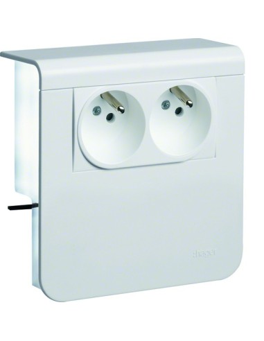 tehalit.SL Nośnik urządzeń 20x80 2x gniazdo 2P+E biały SL200809609010 Hager