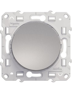 Odace Przycisk jednobiegunowy w kolorze aluminiowym S53D206 Schneider