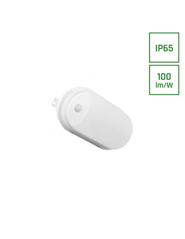 TECHNIC LAMP LED 7W IP65 230V OVAL CW PIR 700lm biała zimna