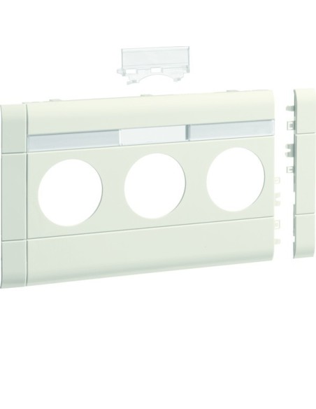 tehalit.WA Maskownica 3-krotna z polem opisowym ABS bezhalogenowy 120mm krem GB120319001 Hager