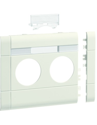 tehalit.WA Maskownica 2-krotna z polem opisowym ABS bezhalogenowy 120mm krem GB120219001 Hager