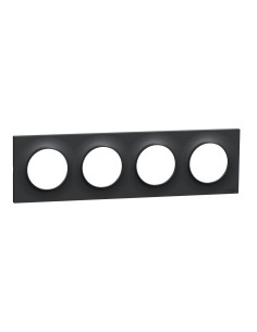 Odace Styl Ramka poczwórna w kolorze antracytowym S54P708 Schneider