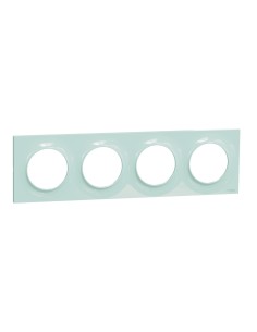 Odace Styl Ramka poczwórna w kolorze cyjanowym CIAN  S52P708C Schneider