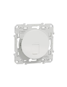 Odace Płytka centralna gniazda RJ45 w kolorze białym S520400 Schneider