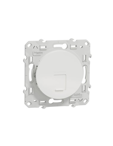 Odace Płytka centralna gniazda RJ45 w kolorze białym S520400 Schneider