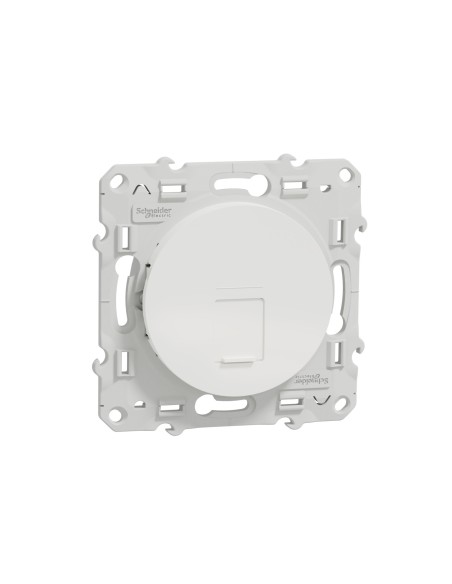 Odace Płytka centralna gniazda RJ45 w kolorze białym S520400 Schneider