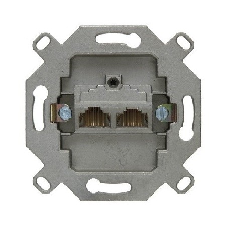 one.platform Mechanizm gniazda komputerowego UAE 2-kr (RJ45), ekranowane kat. 5e 534555 Berker Hager