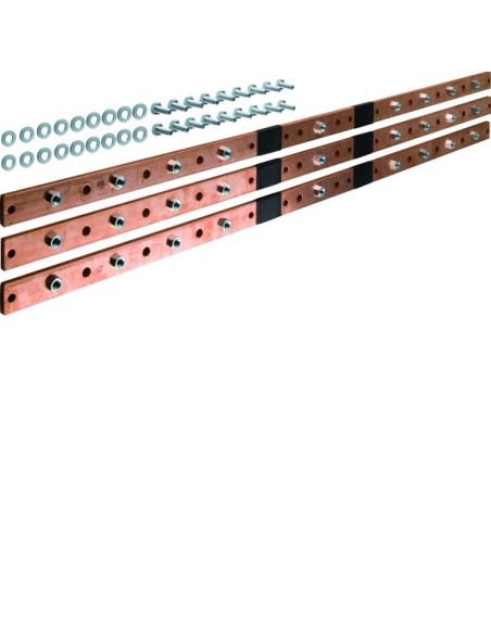 univers Szyna pozioma Cu do rozł. listwowych NH1/2/3 5-pol. 40x10mm (3 szt) UM09K Hager