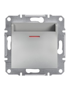 Asfora Łącznik hotelowy (mechaniczny) bez ramki, aluminium EPH6200161 Schneider 2