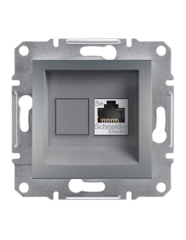 Asfora Gniazdo komputerowe kat.5e STP bez ramki, stal EPH5000162 Schneider