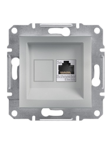 Asfora Gniazdo komputerowe kat.5e STP bez ramki, aluminium EPH5000161 Schneider