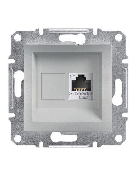 Asfora Gniazdo komputerowe kat.5e STP bez ramki, aluminium EPH5000161 Schneider