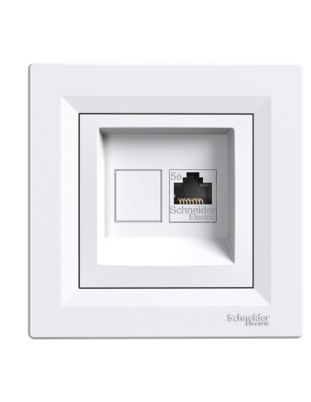 Asfora Gniazdo komputerowe RJ45 kat.5e STP, białe EPH5000121 Schneider