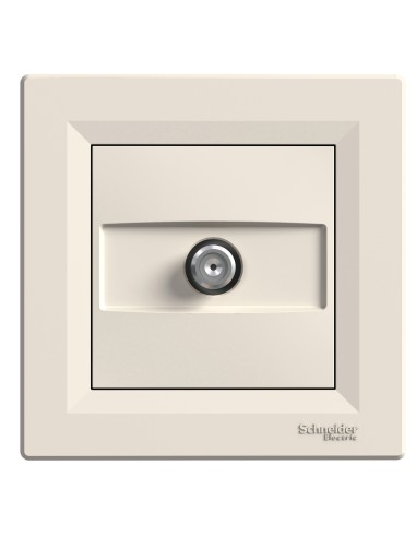 Asfora Gniazdo SAT przelotowe (4dB), kremowe EPH3700223 Schneider