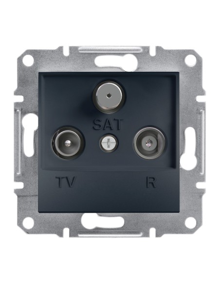 Asfora Gniazdo RTVSAT przelotowe (8dB) bez ramki, antracyt EPH3500371 Schneider