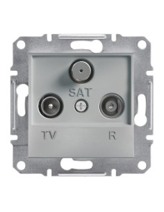 Asfora Gniazdo RTVSAT przelotowe (8dB) bez ramki, aluminium EPH3500361 Schneider 2