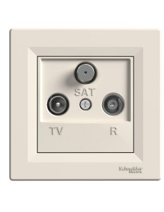 Asfora Gniazdo RTVSAT przelotowe (4dB), kremowe EPH3500223 Schneider 2