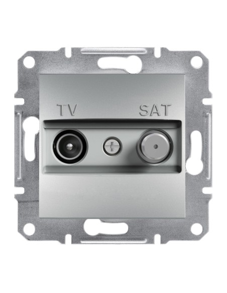 Asfora Gniazdo TVSAT przelotowe (8dB) bez ramki, aluminium EPH3400361 Schneider