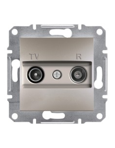 Asfora Gniazdo RTV przelotowe (8dB) bez ramki, brązowe EPH3300369 Schneider 2