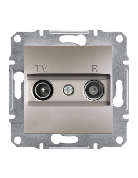 Asfora Gniazdo RTV przelotowe (8dB) bez ramki, brązowe EPH3300369 Schneider