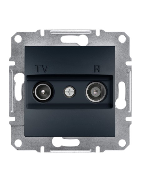 Asfora Gniazdo RTV przelotowe (4dB) bez ramki, antracyt EPH3300271 Schneider