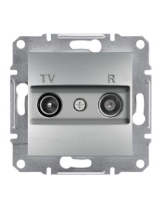 Asfora Gniazdo RTV przelotowe (4dB) bez ramki, aluminium EPH3300261 Schneider 2