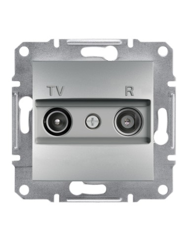 Asfora Gniazdo RTV przelotowe (4dB) bez ramki, aluminium EPH3300261 Schneider