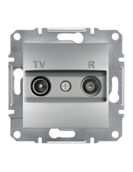 Asfora Gniazdo RTV przelotowe (4dB) bez ramki, aluminium EPH3300261 Schneider