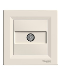 Asfora Gniazdo TV przelotowe (4dB) z ramką, kremowe EPH3200223 Schneider 2