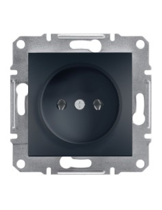 Asfora Gniazdo pojedyncze 2P bez ramki, antracyt EPH3000171 Schneider 2
