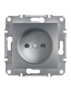 Asfora Gniazdo pojedyncze 2P bez ramki, stalowe EPH3000162 Schneider 2