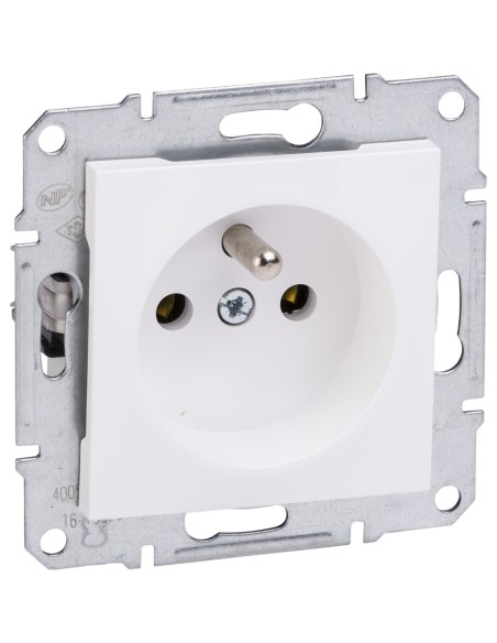 Asfora gniazdo pojedyncze 2p+z bez ramki białe EPH2800721 - hurtownia elektryczna Amper.pl