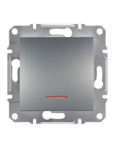 Asfora Przycisk z podświetleniem (z.śrubowy)bez ramki, stal EPH1600362 Schneider 2