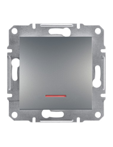 Asfora Przycisk z podświetleniem (z.śrubowy)bez ramki, stal EPH1600362 Schneider