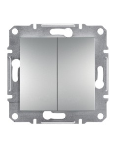 Asfora Przycisk podwójny (z. śrub) bez ramki, aluminiowy EPH1100361 Schneider 2