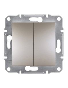 Asfora Przycisk podwójny bez ramki, brązowy EPH1100169 Schneider 2