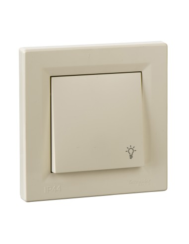 Asfora Przycisk "światło" IP44, kremowy EPH0900223 Schneider