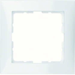 Berker Kwadrat ramka 1-krotna biała Hager 5310118989 - hurtownia elektryczna Amper.pl