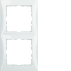 Berker Kwadrat ramka 2-krotna biała Hager 5310128989 - hurtownia elektryczna Amper.pl