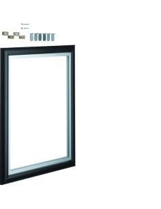 volta Ramka dekoracyjna do montażu lustra lub plakatu 2R czarna VZ803N Hager